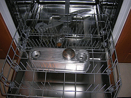 inside dishwasher