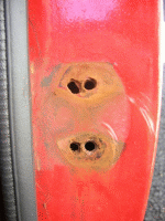 b pillar holes