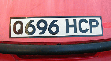 number plate