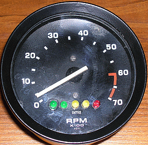 rev counter with led