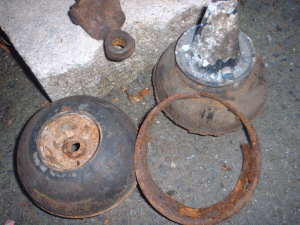 Rubber springs corroded