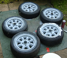 wheels drying