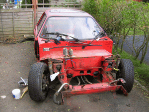 Front Subframe stripped for painting
