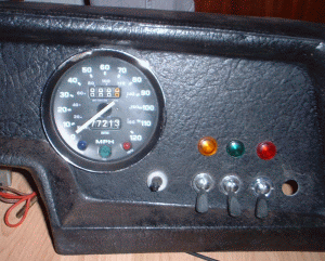 Front of dash close up of switches